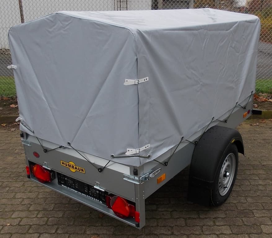 Aanhangwagen (rijbewijs B) met afneembare huif, 1x2m 