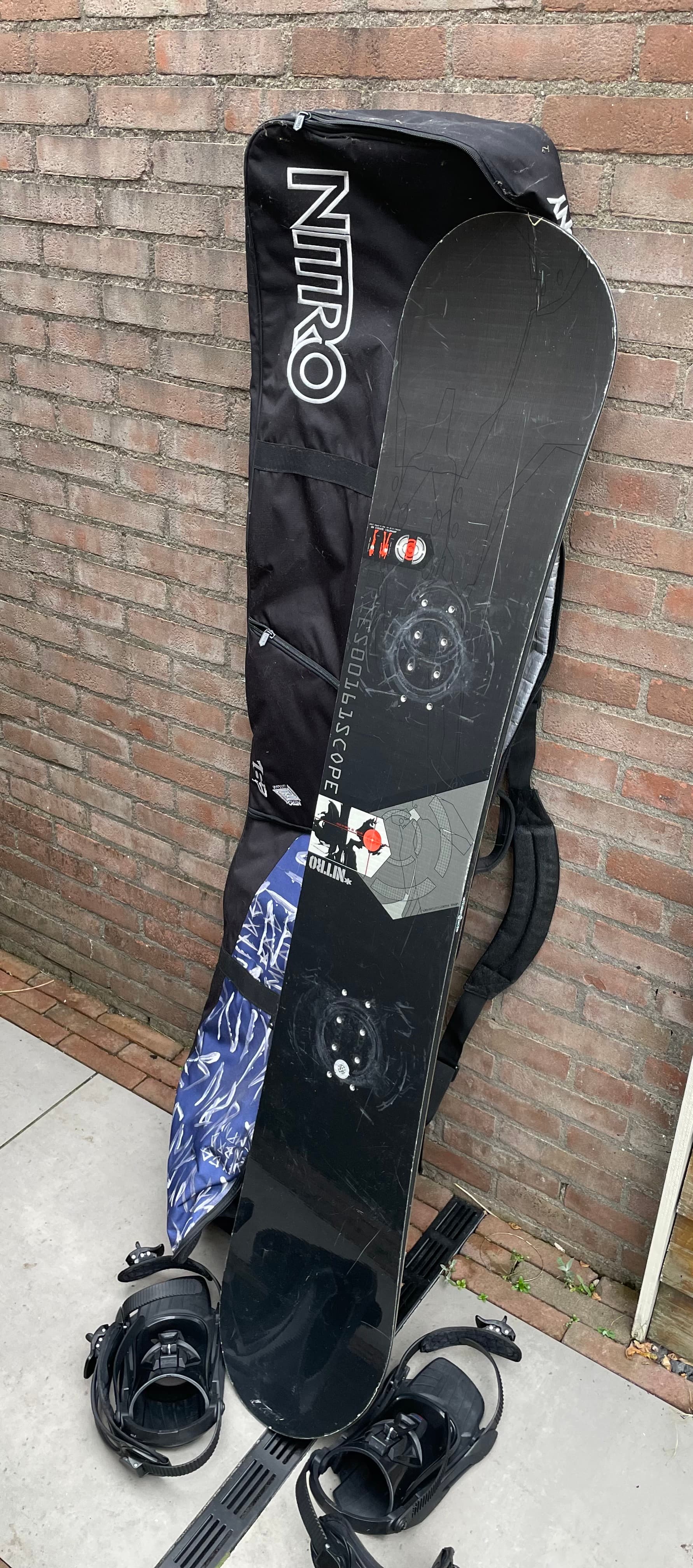 Snowboard (incl. bindingen en tas)