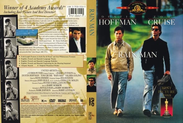 Rain Man (Tom Cruise & Dustin Hoffman) 1988. - DVD