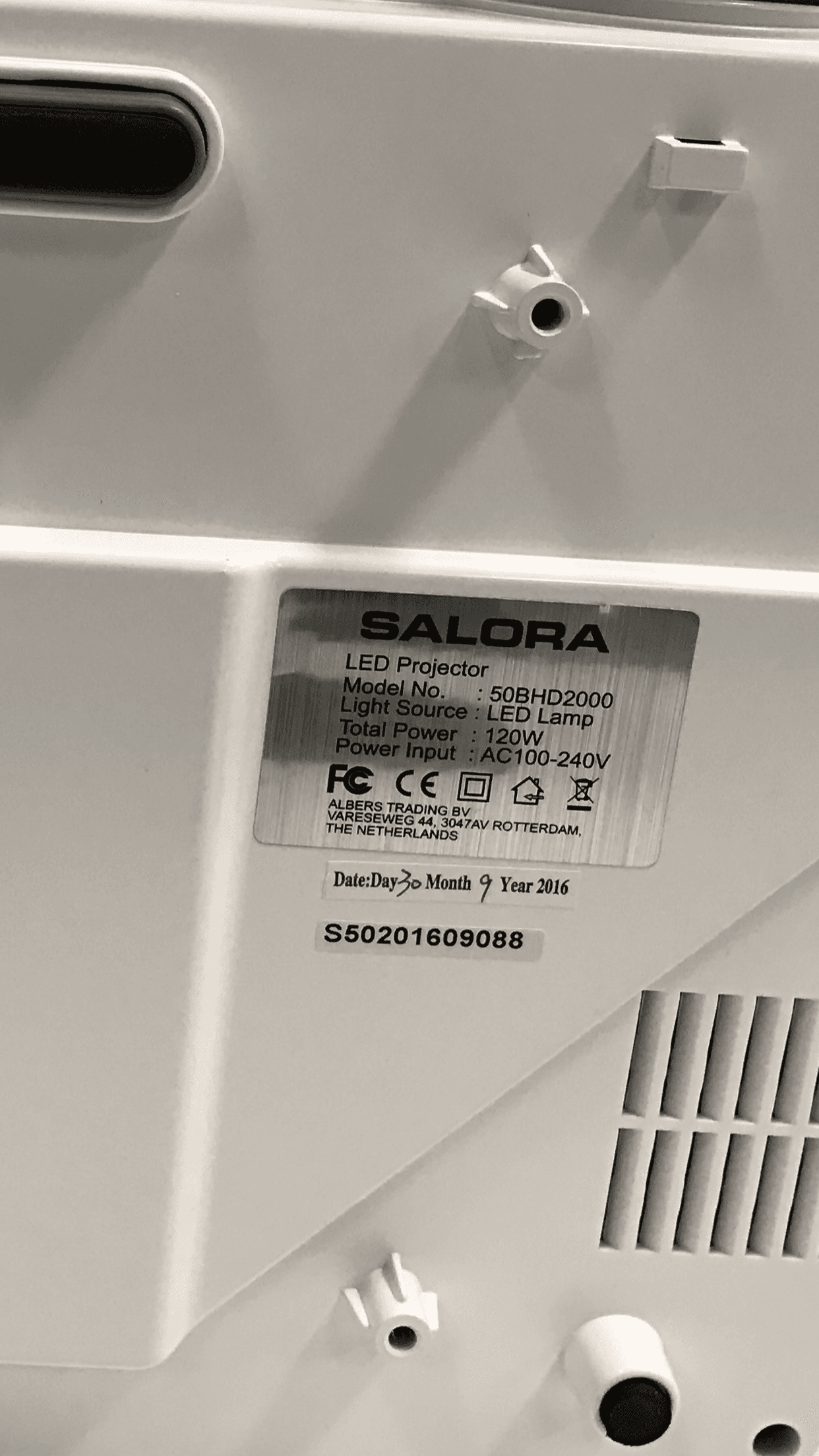 Salora HD led beamer 50BHD2000