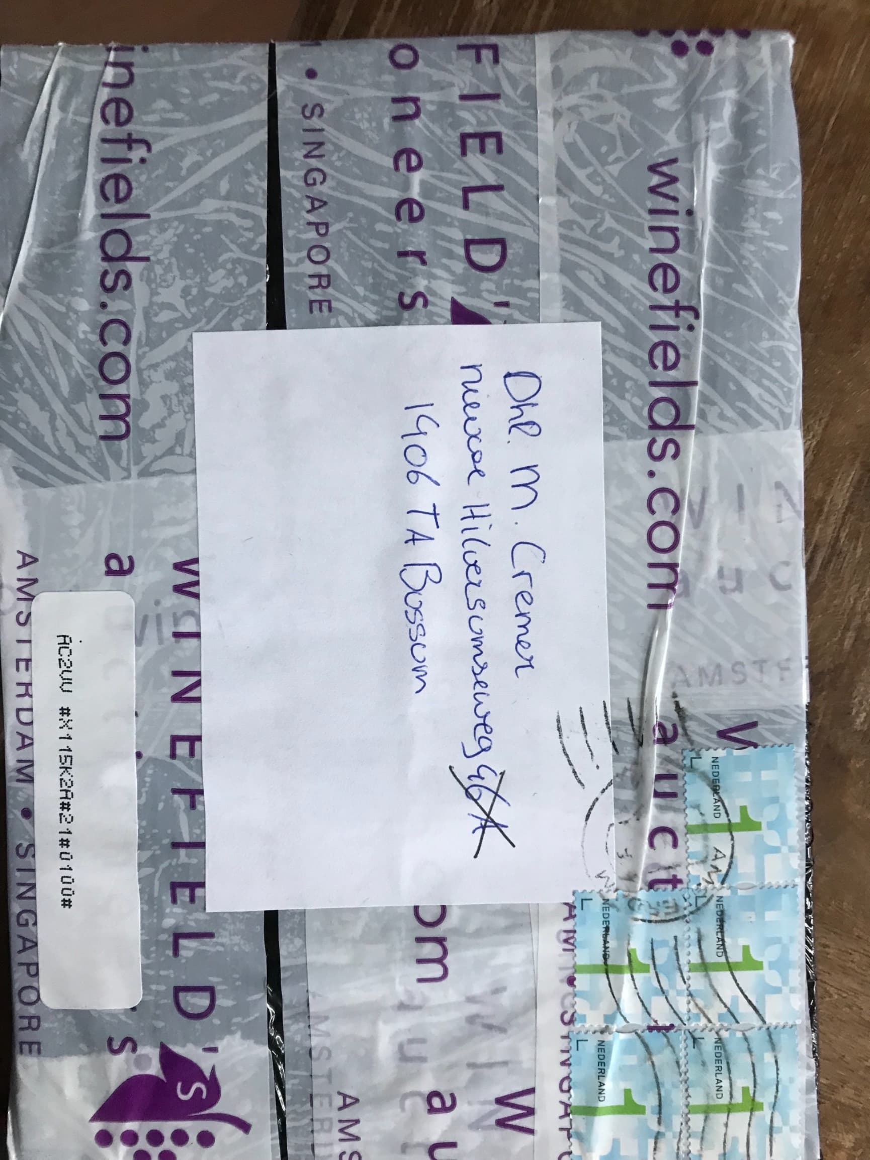 Pakketje (wijnboekje) verkeerd bezorgd