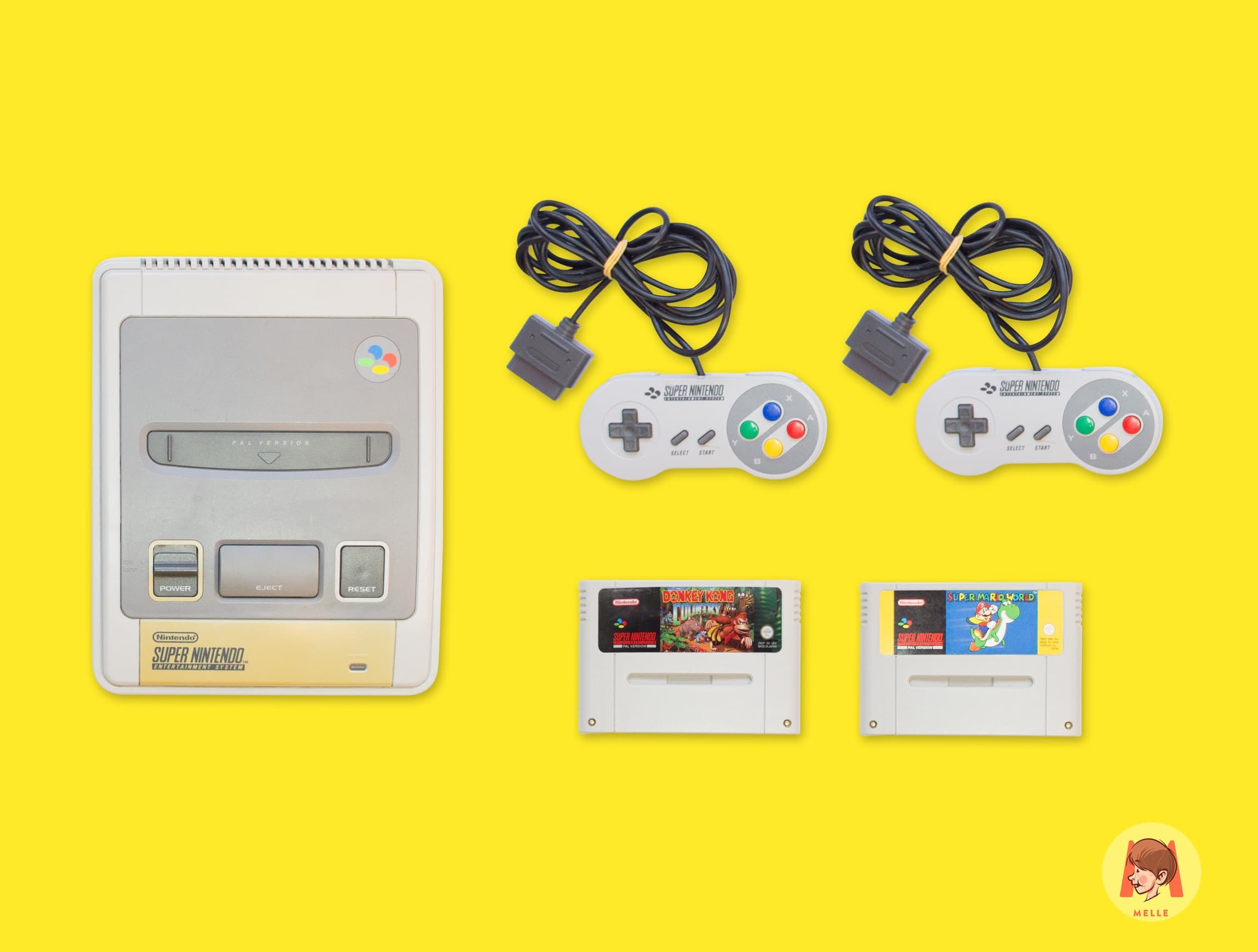 Super Nintendo (SNES) + 2 Controllers + 2 Games naar keuze