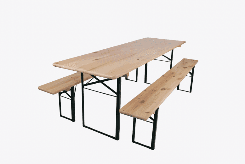 Biertafels met banken